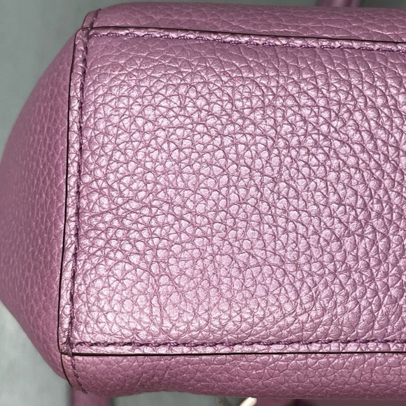 Coach lilac metallic Kelsey mini-satchel/crossbody purse. - Picture 8 of 9